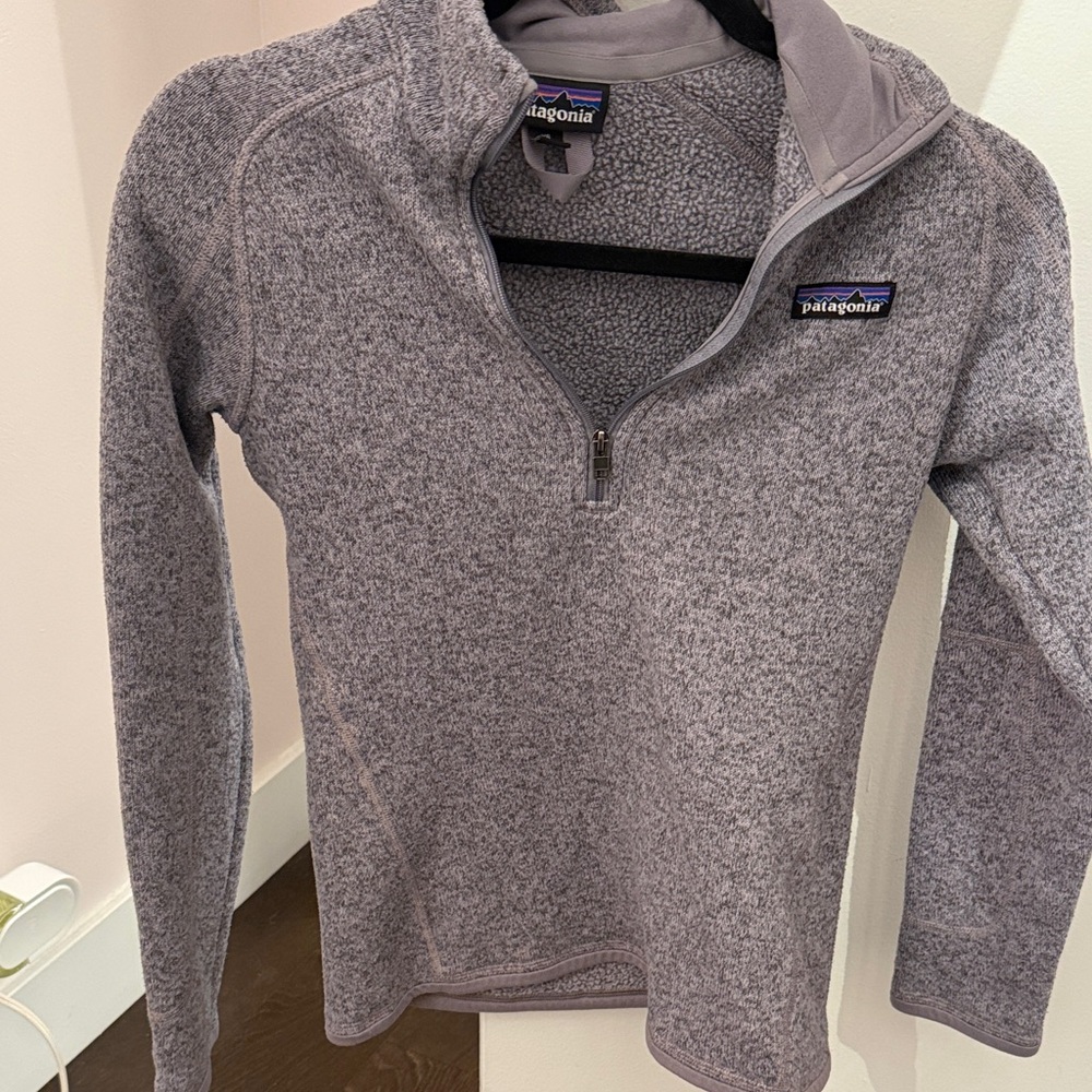 Patagonia Heathered Gray Fleece Pullover 1/4 Zip